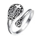 thumbnail image 2 of Anillo de cuchara de plata 925, estilo vintage, con turquesa, ajustable, ideal para un compromiso inspirador., 2 of 9