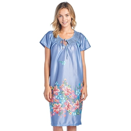 

Casual Nights Women s Round Neck Mu-Mu Housecoat Lounger