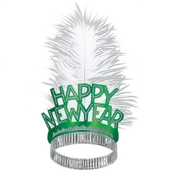 PMU Happy New Year Swing Tiara New Year's Eve Costume Accessory Green (1/Pkg) Pkg/1