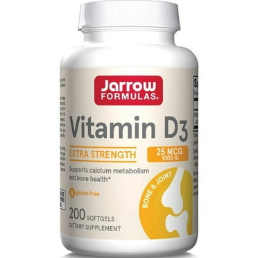 Jarrow Formulas, Inc. Vitamin D3 Extra Strength 25 mcg (1,000 Iu) 200 Sgels