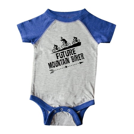 

Inktastic Mountain Biking Funny Future Biker Gift Baby Boy or Baby Girl Bodysuit