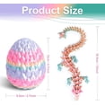 thumbnail image 5 of 12" 3D Printed Dragon with Egg - Unique Easter Basket Stuffer & Christmas Stocking Stuffer - Large Flexible Dragon Fidget Toys - Cool Birthday Gift, 5 of 11
