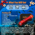 thumbnail image 3 of ORCATORCH D710 Scuba Diving Light, 3000 Lumens Super Bright Underwater Flashlight with 6 Degrees Narrow Beam, IP68 Waterproof Night Dive Torch 150 Meters Submersible Light (Red), 3 of 7