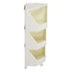 thumbnail image 5 of Contenedor De Almacenamiento Plegable, Organizador Artesanal De Armario De Plástico Apilable Con Ruedas, Soporte De Estante Esquinero Para Dormitorio, Habitación, Oficina En Casa, 5 of 7
