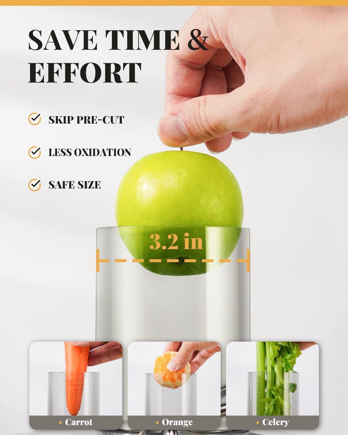 Juicer Machine, 1200W Centrifugal Juicer Extractor with Wide Mouth 3.2" Feed Chute for Fruit Vegetable, Easy to Clean, Silver