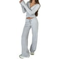 thumbnail image 2 of Top de Pilates para Mujer, Top de Yoga, Top de Ballet con Cuello en V, Larga, para Entrenamiento, Balletcore, Chica Limpia. Gris M, 2 of 8