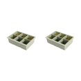 thumbnail image 2 of Matsuzay Molde de silicona para cubitos de hielo, portátil, reutilizable, antiadherente, Flexible, resistente al calor, 6 rejillas, accesorios para hacer Verde 2piezas Matsuzay CBP490732, 2 of 5