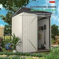 thumbnail image 4 of AECOJOY 5' x 3' Outdoor Metal Storage Shed with Lockable Door for Backyard in White, 4 of 8