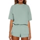 thumbnail image 1 of Conjunto informal holgado de color liso para mujer: diseño sencillo, ajuste cómodo, versátil para el uso diario, combinable con sandalias o zapatillas deportivas, varias tallas, 1 of 5
