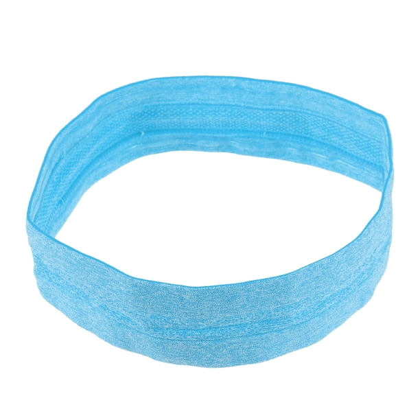 1 Uds diademas, bandas para el sudor, diadema elástica que absorbe la humedad, para deportes de fitness, poliéster, silicona, azul