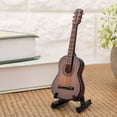 thumbnail image 1 of Miniature Guitar Model Exquisite Handmade Workmanship, Lifelike Look, With Guitar Stand and Storage Box,, 1 of 7