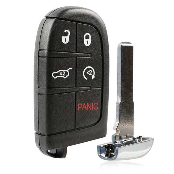Key Fob Remote 5-Button Replacement for 2017-2022 Jeep Compass (68250343AB, M3N-40821302)