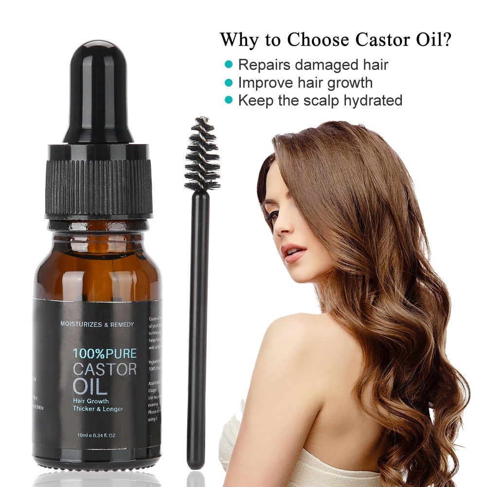 Black Castor Oil, Hair Growth Natural Oil Infused with Biotin, 4 fl oz (118 ml