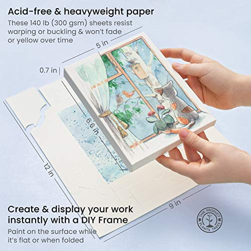 Arteza Kids Watercolor Painting Art Set, Watercolor Paint 36 and Foldable Canvas (ARTZ-3563)