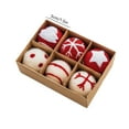 thumbnail image 3 of Uutvery 6Pcs Christmas Ornaments DIY Kit,1.5 Inch Christmas Felt Ornaments Balls,Xmas Tree Hanging Ornaments Felted Ball Decor,Snowflake Tree Snowman Holiday Patterns for Home Craft Decor, 3 of 6