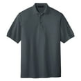 thumbnail image 5 of Yellow Rooster Male Silk Touch Polo Men Extended T-Shirts Steel Grey 2XL, 5 of 7