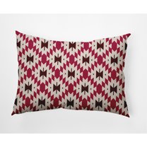 Simply Daisy 14" x 20" Geo Craze Decorative Throw Pillow, Cranberry