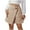 Beige, variant on Summer Skirts for Women Button down High Waist Asymmetrical Wrap Mini Skirt Casual Front Slit Skirt
