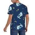 thumbnail image 2 of Lsque Space Dinosaur Pattern Mens Polo Golf Shirts Funny Graphics Shorts Sleeve Button Shirts Baseball T-shirt-Medium, 2 of 7