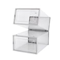 thumbnail image 3 of Shoe Storage Stackable Entryway Box Set of 12, Plastic, Gray, 3 of 8