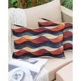 thumbnail image 6 of Red Blue Moire Throw Pillow Cover 20 x 26 Inch Decorative Pillow Cover Minimalist Contemporary Vintage Lumbar Pillowcase Seasonal Rectangle Cushion Case for Couch Sofa Bed Living Room, 6 of 7