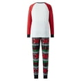 thumbnail image 4 of Inevnen Matching Christmas Pjs For Family Elf Pajamas Holiday Sleepwear Sets Letters Print Top and Pants, 4 of 8