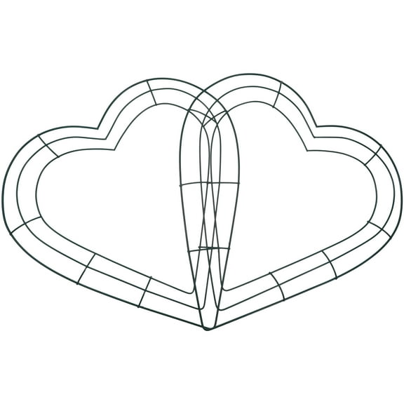 OFFIGAM Set of 2 Green Iron Wreath Frames for Holiday, Seasonal, and Home Decor Crafts