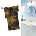 thumbnail image 3 of GZHJMY Stylized Dragonfly Mandala Ornate Pattern Soft Luxury Decorative Set of 3 Towels, 1 Bath Towel+1 Hand Towel+1 Washcloth, Multipurpose for Bathroom, Hotel, Gym, Spa and Beach, 3 of 5
