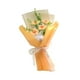 thumbnail image 3 of Ramo de flores de crochet, decoración completa, arreglos florales, mesa artificial Amarillo, 3 of 9