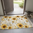 thumbnail image 5 of Kitchen Runner Rugs, Yellow Sunflower Spring Blossom Floral 4'x6' Throw Rug with Tassels, Wildflower Seamless Washable Soft Floor Carpet Runner for Hallway Bedroom Bathroom Laundry Room, 5 of 9