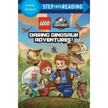 Step Into Reading: Daring Dinosaur Adventures! (Lego Jurassic World) (Paperback) Get your little dinosaur fan reading with these five LEGO Jurassic World Step into Reading leveled readers--all in one amazing book! Get your little dinosaur fan reading with these five LEGO(R) Jurassic World(TM) Step into Reading leveled readers--all in one amazing book! Tag along with Owen and Claire on their thrilling dinosaur adventures as the T. rex  Blue the velociraptor  and other dangerous dinosaurs romp and stomp through this deluxe bind-up of five LEGO(R) Jurassic World(TM) Step into Reading leveled readers. Children ages 5 to 8 who are ready to go on reading adventures with minimal help will love the stories and dynamic pages of full-color art! Step 3 Readers feature engaging characters in easy-to-follow plots about popular topics for children who are ready to read on their own. Look out for these other great books: - LEGO(R) Jurassic World(TM) Chapter Book #1 (c)2022 The LEGO Group and Universal City Studios LLC and Amblin Entertainment  Inc. All rights reserved. LEGO  the LEGO logo  the Brick and Knob configurations and the Minifigure are trademarks and/or copyrights of the LEGO Group.