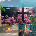 thumbnail image 5 of 1 Pcs 2D Flat License Plate Covers & Frames, Sparkling Cross among Pink For Decorative Front, Waterproof For Decoration Aluminum License Plate Covers & Frames Cover For Men Women, 12" X 6", 5 of 7