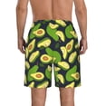 thumbnail image 3 of Kdxio Fresh Avocado Pattern Mens Casual Shorts - Drawstring Summer Beach Sports Shorts for Men, 3 of 9