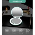 thumbnail image 3 of Compact Mirror, Lighted Travel Makeup Mirror with 1X/10X Magnifying Double Sided Dimmable Portable Pocket Mirror for Handbag and Pocket,Foldable Compact Mirror 3.5"L x 0.7"W, USB Charging (Green), 3 of 8
