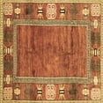 thumbnail image 1 of Ahgly Company Indoor Square Oriental Brown Modern Area Rugs, 6' Square, 1 of 4