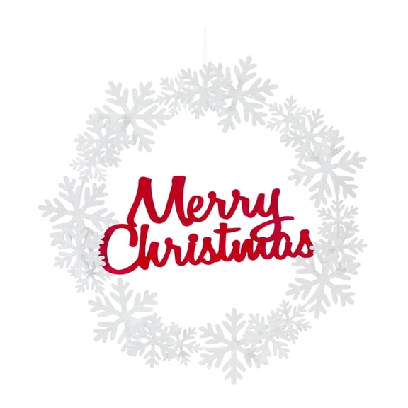 Melrose 19.25" "Merry Christmas" Wreath Cut Out Wall Decoration
