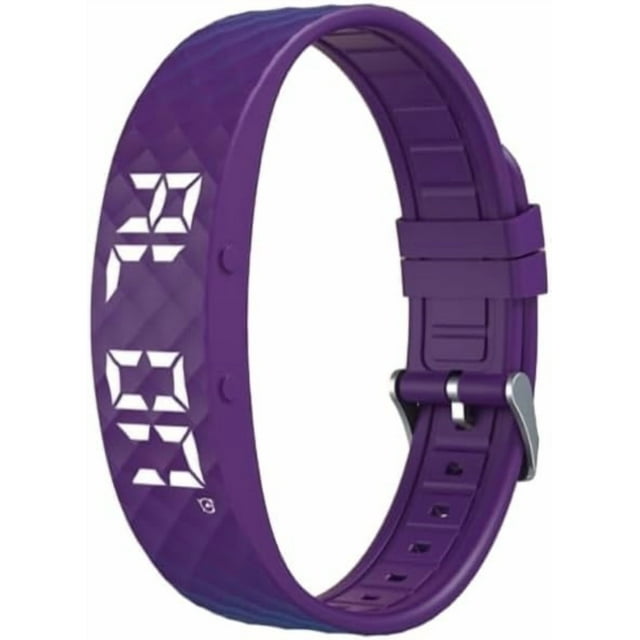 Herunwer Silent Alarm Wristband, Watch Wearable Silent Timer Silicone, Vibration Adjustable Alarm Clock Band, LED Display Utility, for Sleep Travel Women Men