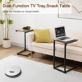 thumbnail image 7 of C Shaped Side Table, End Tables Living Room Set of 2, Slide Under Couch Table for Sofa, TV Trays for Bedroom, Small Space, 7 of 7