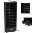 thumbnail image 2 of Tribesigns 9-Tier Shoe Storage Cabinet, 71-Inch Tall Wooden Shoe Rack, Freestanding Shoes Storage Cabinet with 24 Cubbies and Drawer for Closet, Entryway, Living Room, Black (2), 2 of 5