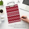 thumbnail image 5 of FMSHPON Red Christmas Fair Isle Textur Clipboard Hardboard Wood Nursing Clip Board and Pull for Standard A4 Letter 13x9 inches, 5 of 8