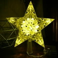 thumbnail image 3 of LED Christmas Tree Topper, Five Point Star Light, Colorful Small Pendant Decoration, Battery Operated, Realistic Shape, Festive Holiday Party Accessory, 21x21cm, 3 of 3