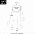 thumbnail image 4 of Pulsera de eslabones con anillo de dedo unk, ajustable, con banda abierta, cadena y arnés de mano, para mujeres y hombres, color plata, 20 cm, 4 of 5