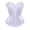White, variant on Corsets for Women Overbust Bustier Wedding Lace Up Boned Plus Size Bodyshaper Costume Top Black XS