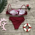 thumbnail image 5 of JoveMarine Bikinis Sets for Women – Two-Piece Gradient Ombre Swimwear, Sexy Bathing Suit for Beach Pool Hot Spring, Summer Spring Vacation,Pink L, 5 of 6
