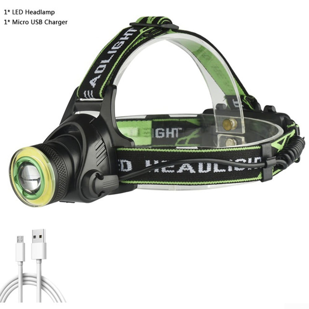 * Bright LED Headlamp Headlight Head Torch Light Zoom  Batteries Chargeable Set* 