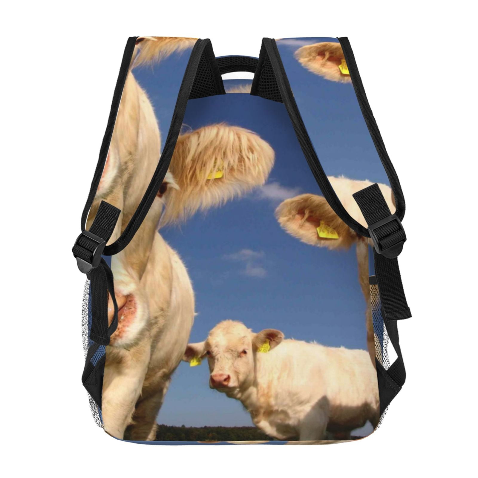Horeoi Cows Cattles Print Eco-Friendly Lightweight Student Backpack for School Travel - Ergonomic Padded Laptop Compartment & Multi-Pocket Design