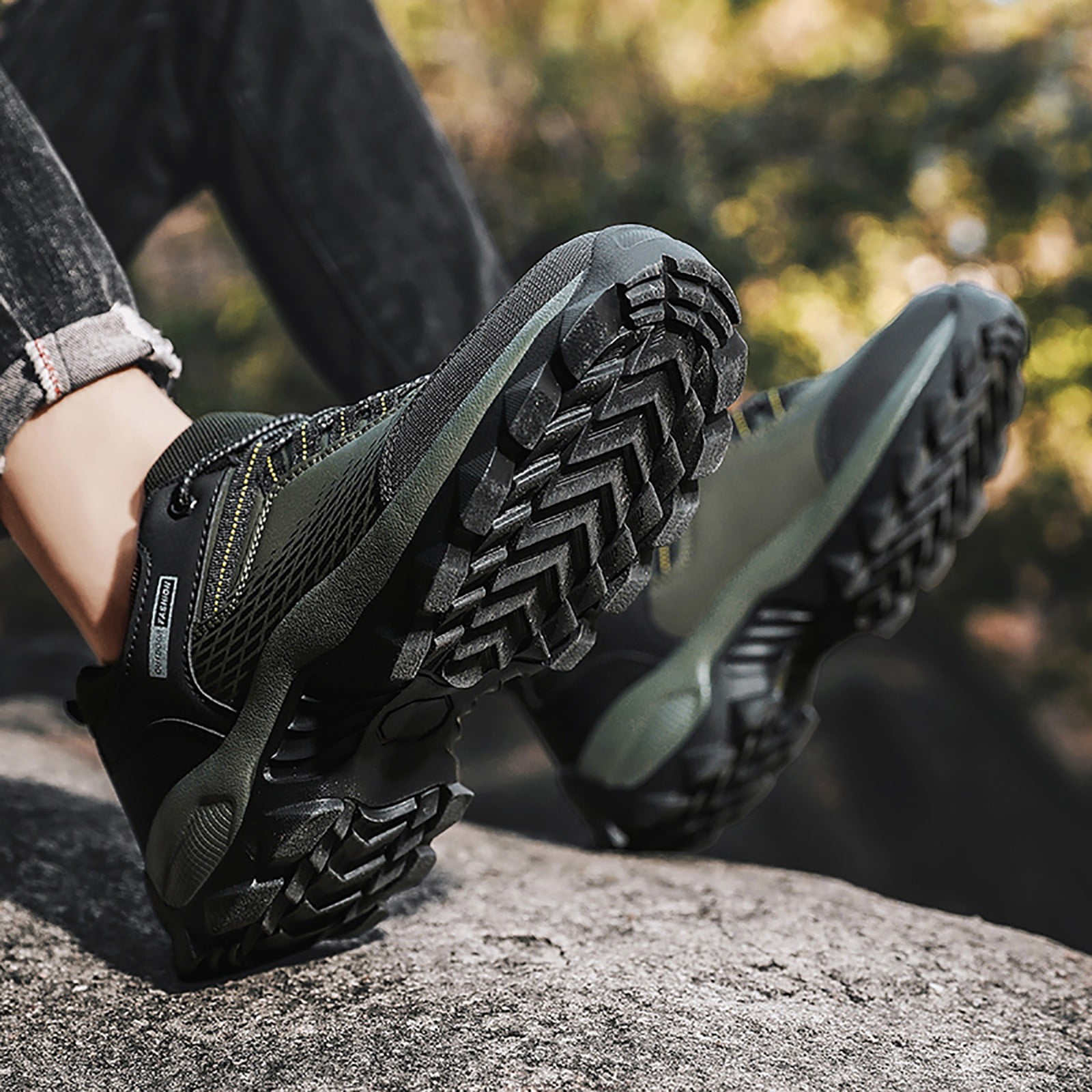XIAQUJ Non Work Shoes for Men Walking Shoe Sneakers Comfortable Leather Casual Tennis Shoes Hiking Shoes Sneakers for Men AG 10(44)