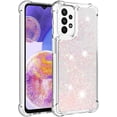 thumbnail image 3 of Compatible with Samsung Galaxy A23 5G Case Glitter Liquid Cute Clear Phone Case Floating Quicksand Shockproof Protective Bumper Silicone Soft TPU Case for Samsung Galaxy A23 5G Star Pink YB, 3 of 13