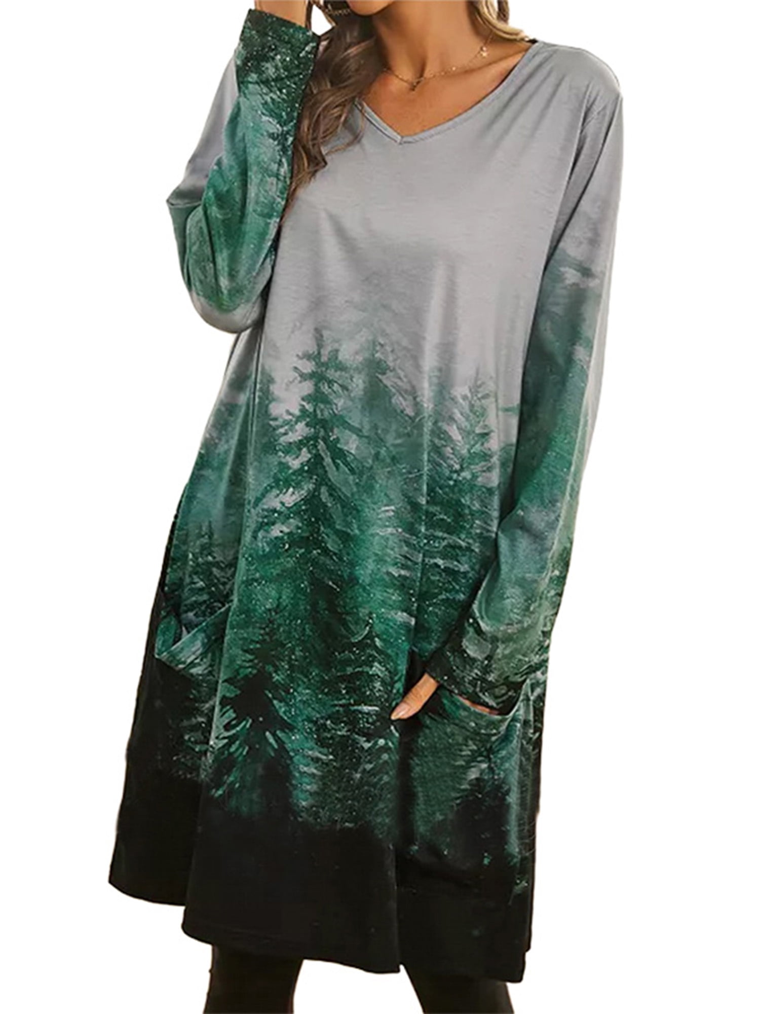 forest green tunic dress