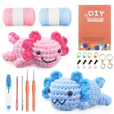 COODENKEY Crochet Kit for Beginners Adults, Amigurumi Crocheting Animal Kits, Beginner Knitting Set DIY Art Craft , with Step-by-Step Video Tutorials, Yarns, Hook, Gifts for Girls, Women
